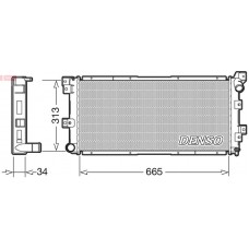 DRM06002 DENSO Радіатор охолодження двигуна