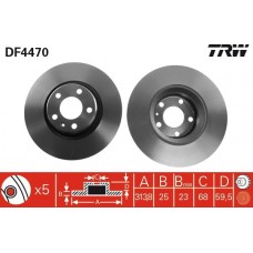 DF4470 TRW Гальмівний диск