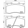 8DB 355 019-531 HELLA Комплект гальмівних колодок, дискове гальмо