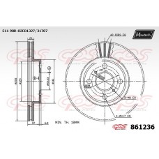 861236 MAXTECH Гальмівний диск