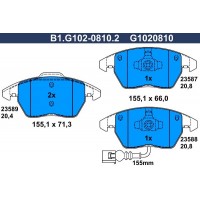 B1.G102-0810.2 GALFER КомплеК т гальмівних колодок, дискове гальмо