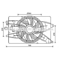 JE7073 AVA QUALITY COOLING Вентилятор охолодження двигуна