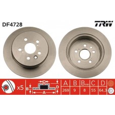 DF4728 TRW Гальмівний диск