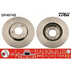 DF4974S TRW Гальмівний диск
