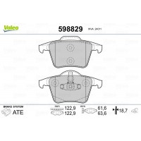 598829 VALEO Комплект гальмівних колодок дисковий гальм