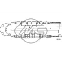 81795 Metalcaucho Тросик, cтояночный тормоз