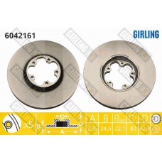 6042161 GIRLING Гальмівний диск