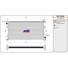 110.122/A AHE Радіатор охолодження двигуна