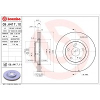 09.A417.11 BREMBO Гальмівний диск