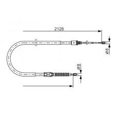 1 987 482 324 BOSCH Тросик, cтояночный тормоз