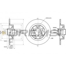 CD8265S BREMSI Гальмівний диск