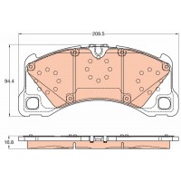 GDB2052 TRW Комплект гальмівних колодок дисковий гальм