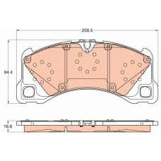 GDB2052 TRW Комплект гальмівних колодок дисковий гальм