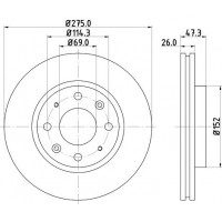 8DD 355 111-781 HELLA PAGID Гальмівний диск