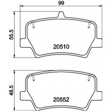 8DB 355 039-391 HELLA КомплеК т гальмівних колодок, дискове гальмо