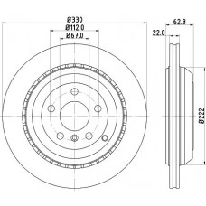 8DD 355 113-231 HELLA Гальмівний диск