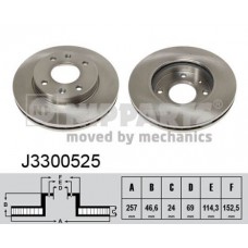 J3300525 NIPPARTS Гальмівний диск