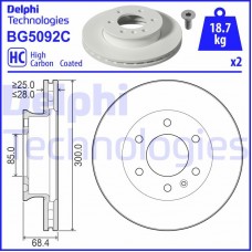 BG5092C DELPHI Гальмівний диск