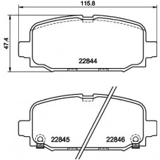 8DB 355 039-411 HELLA Комплект гальмівних колодок дисковий гальм