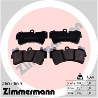 23693.165.9 ZIMMERMANN Комплект гальмівних колодок дисковий гальм