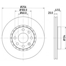 8DD 355 127-071 HELLA Гальмівний диск