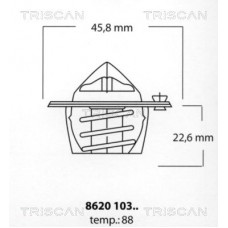 8620 10388 TRISCAN Термостат охолоджувальна рідина