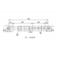 GF-1483 ZEKKERT Газова пружина кришка багажника