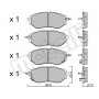 22-0763-0 METELLI Комплект гальмівних колодок дисковий гальм