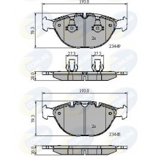 CBP01609 COMLINE Комплект гальмівних колодок дисковий гальм