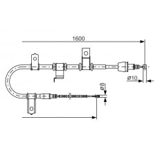 1 987 482 073 BOSCH Тросик, cтояночный тормоз