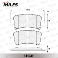 E410311 MILES Комплект гальмівних колодок дисковий гальм