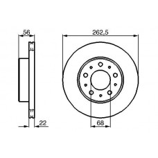 0 986 478 283 BOSCH Гальмівний диск