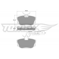 TX 13-901 TOMEX Brakes Комплект гальмівних колодок дисковий гальм
