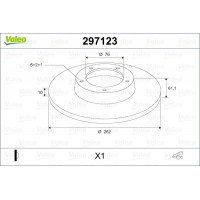 297123 VALEO Гальмівний диск