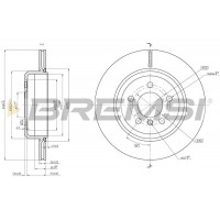CD8504V BREMSI Гальмівний диск