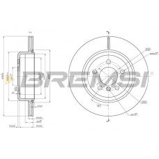 CD8504V BREMSI Гальмівний диск