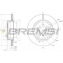 CD8504V BREMSI Гальмівний диск
