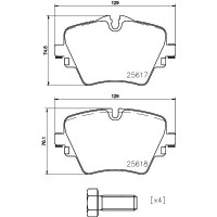 P 06 093 BREMBO Комплект гальмівних колодок дисковий гальм