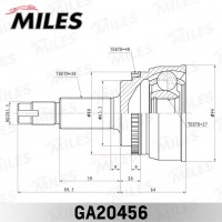 GA20456 MILES Шарнирный комплект, Привідний вал
