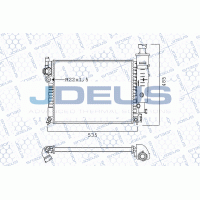 M-021010A JDEUS Радіатор охолодження двигуна