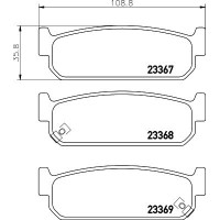 8DB 355 036-621 HELLA Комплект гальмівних колодок дисковий гальм