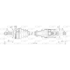 DRS6183.00 OPEN PARTS Привідний вал