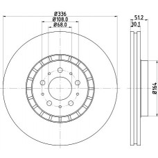 8DD 355 110-591 HELLA Гальмівний диск