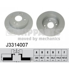 J3314007 NIPPARTS Гальмівний диск