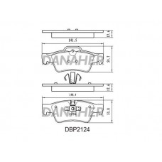 DBP2124 DANAHER Комплект гальмівних колодок дисковий гальм