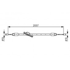 1 987 482 331 BOSCH Тросик, cтояночный тормоз