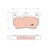 GDB1652 TRW Комплект гальмівних колодок дисковий гальм