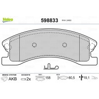 598833 VALEO Комплект гальмівних колодок дисковий гальм