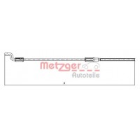 10.7621 METZGER Тросик, cтояночный тормоз