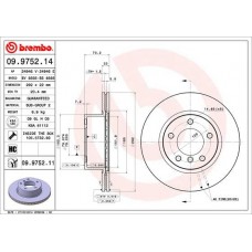 09.9752.11 BREMBO Гальмівний диск